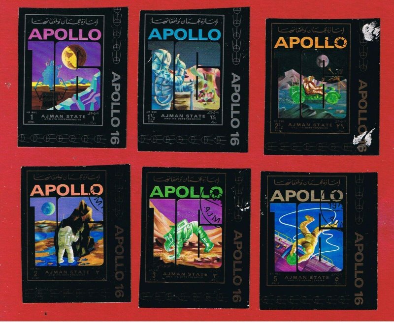 Ajman 1973 vf Apolo 16 Usado Libre S/H 