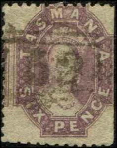 Tasmania SC# 32j Victoria 6d Used perf 11-1/2 SCV $25.00