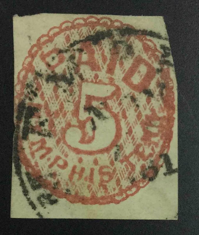 MOMEN: US STAMPS CSA #56X2 PROVISIONAL MEMPHIS USED LOT #53978