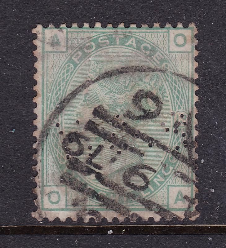 Great Britain a 1/- QV plate 13 used but perfined