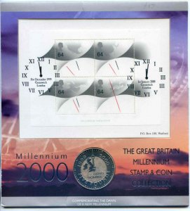 2000 Royal Mint UNC £5 Five Pound Millennium Commemorative Coin Cover 