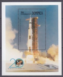 1989 Dominica 1237/B155 20 years of Apollo 11 moon landing 6,50 €