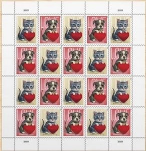 Love puppy 2023  Forever stamps 5 sheets total 100pcs