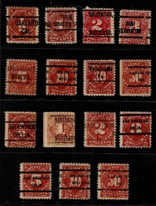 US Stamps #15 PARCEL POST PRE-CANCELS - UNCHECKED