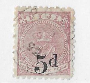 Fiji Sc #51  5p on 4p used SON CDS VF