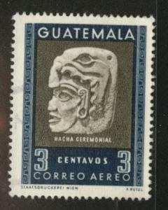 Guatemala  Scott C182 used light cancel 1953  airmail stamp