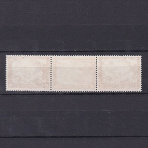 GERMANY 1933, Mi# W56, CV €100, Wagner opera, Stripe of 3, Used