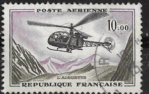 France #  C40 Alouette Helicopter 1960  (1)  VF Used