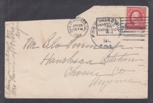 US Sc 375 used on 1912 cover, Fort Huachuca, Arizona Territorial cancel