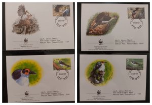 O) 1995  SIERRA LEONE, WWF - WORLD WILDLIFE FUND, BIRDS -  WHITE NACKED PICATHAR