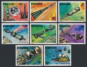 Rwanda 771-778, MNH. Mi 835-842. Apollo-Soyuz space test, 1975. Helicopters.1976