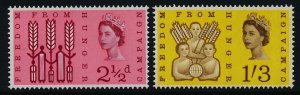 Great Britain 390p-1p MNH FAO, Freedom from Hunger