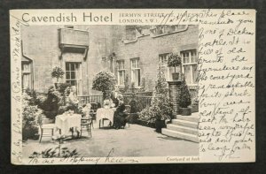 1924 Cavendish Hotel Jermyn St St James London England to PA RPPC Cover