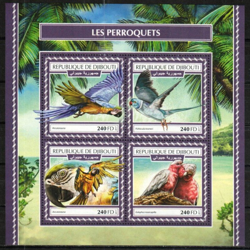 Djibouti Stamp 1314  - Parrots