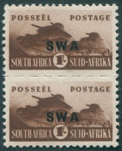 South West Africa 1943 1s brown SG130 unused pair