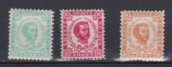 Montenegro 1898 Scott 33-35 Prince Nicholas I MNH