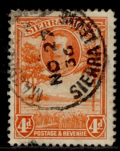 SIERRA LEONE GV SG160, 4d orange, FINE USED. Cat £16.