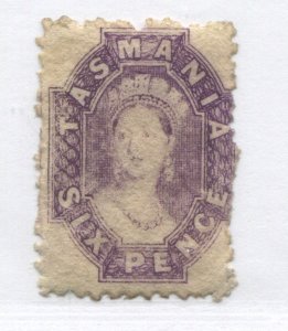 Tasmania QV 1864 6d perf 12 1/2 mint no gum
