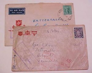 AUSTRALIA  SALVATION ARMY  FPO #0136 DARWIN 1943 & ARMY PO 230 DARWIN  NT 1944