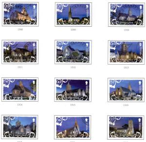 Guernsey Sc 1063-74 2009 Christmas stamp set used