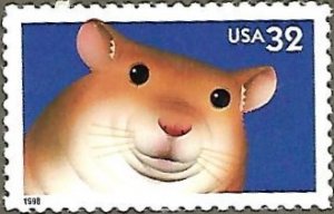 United States #3234 32-cent Big Eyes - Hamster MNH (1998)