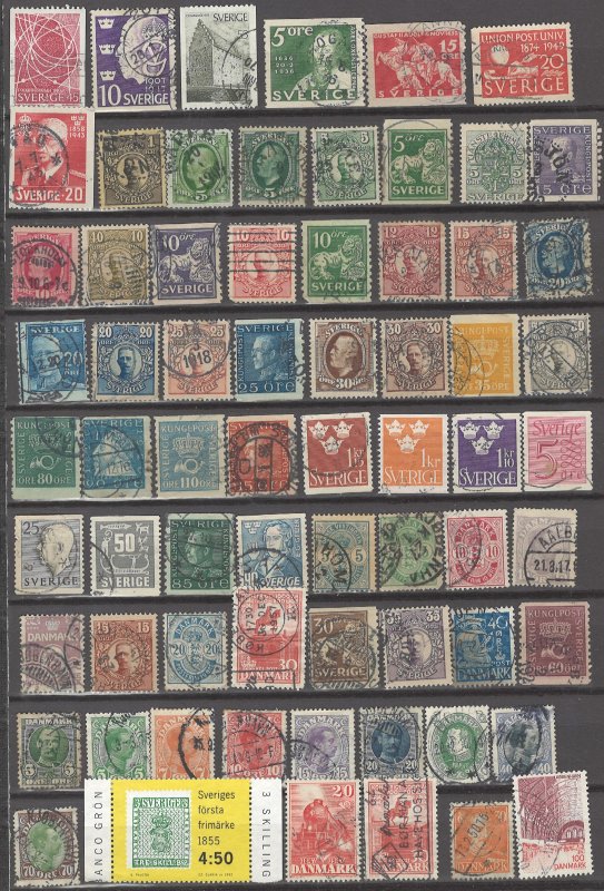 COLLECTION LOT # 40 SCANDINAVIA 132 STAMPS CLEARANCE