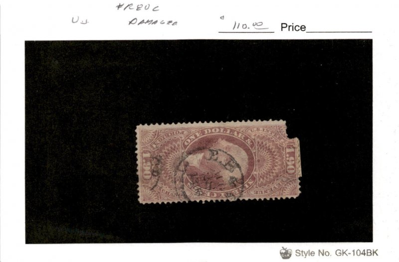 United States Postage Stamp, #R80c Damage Used, 1862 Revenue (AB)