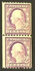 U.S. #489 MINT LINE PAIR OG NH