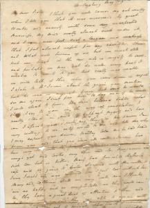 US Stampless Cover Folded Letter Harrisburg, PA May 13, 1819