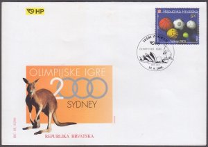 CROATIA Sc # 439 FDC - 2000 SUMMER OLYMPICS in  SYDNEY