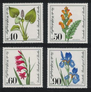 Berlin Endangered Wild Flowers 4v 1981 MNH SG#B622-B625 MI#650-653