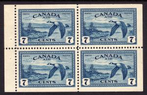 1946 Canada 7¢ Airmail Canada Geese in Flight booklet pane MNH Sc# C9a
