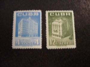 Stamps - Cuba - Scott# 558,C135 - Mint Hinged Set of 2 Stamps
