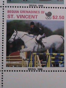 ST. VINCENT-1988 OLYMPIC-SEOUL MNH S/S- EST. $14 VF WE SHIP TO WORLD WIDE