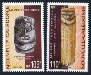 New Caledonia 777-778, MNH. Artifacts, 1998. Mask, Dulon door frame pillar.