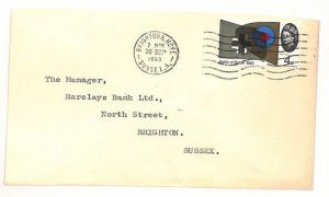 GB TRANSORMA *i* Machine Sorting Trial Postmark 1965 Brighton Bank Cover Ai92 