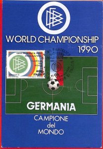 aa3234  -  ITALY  - POSTAL HISTORY -  MAXIMUM CARD  1990 Football Championship