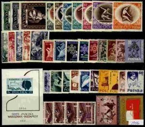 Poland MNH 1956 Complete Year set