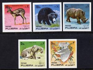 Fujeira 1971 Wild Animals imperf set of 5 unmounted mint ...