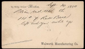 USA 1800s Boston Mass Negative Numeral 4 Fancy Cancel Cover 94918