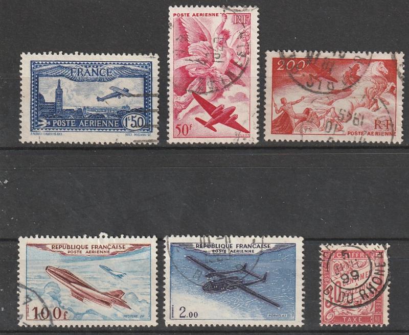 C8,C19,C21,C29,C30,J34 France BOB Air Mail & Postage Due