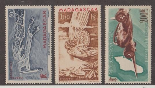 Malagasy Republic - Madagascar Scott #C51-C52-C53 Stamp - Mint NH Set