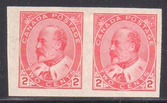 Canada #90a Mint LH Imperf Pair