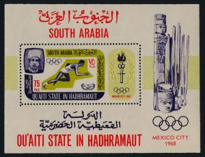 Aden - Quaiti State in Hadhramaut MIBK 7A MNH Olympic Sports, Athletics