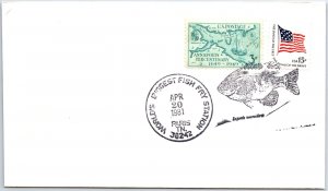 US SPECIAL POSTMARK EVENT COVER WORLD'S BIGGEST FISH FRY AT PARIS TENNESSEE 1981