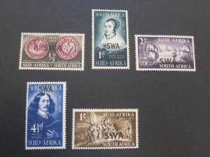South West Africa 1952 Sc 166-70 set MH