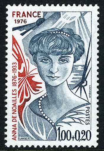 France B495, MNH. Anna de Noailles, writer and poet, 1976