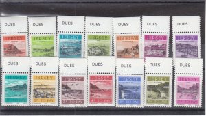 Jersey 1982 - Postage Due Set - SG-D33-D46 - UMM
