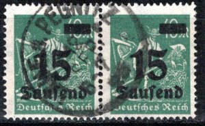 Germany Reich Scott # 243, used, pair, exp.h/s, Mi# 279a