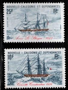 New Caledonia (NCE) Scott 466-467 MNH** tall ship set